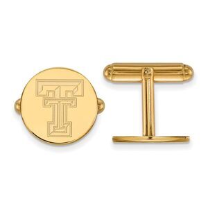 14k Gold Plated Silver Texas Tech Univ. Cuff Links